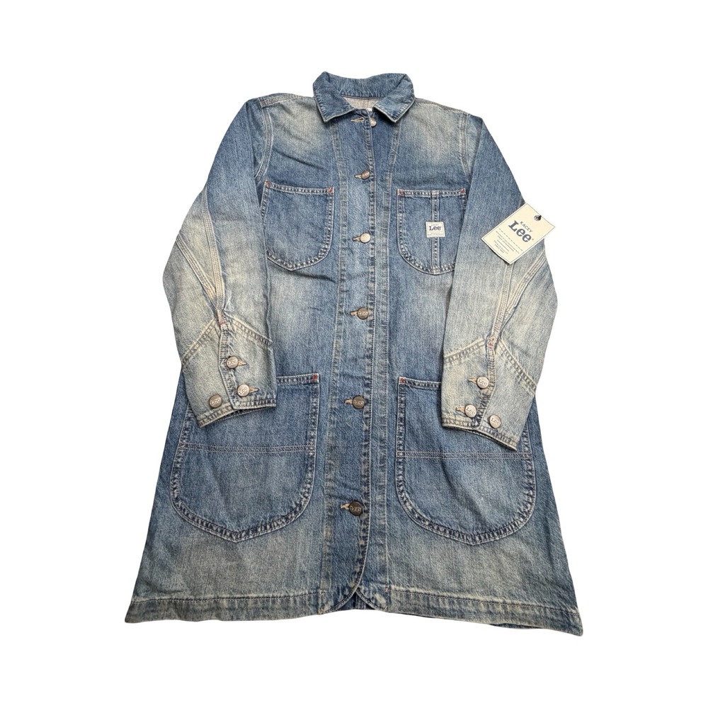 Lee‎ Denim Coat Women Small Blue Kacey Lee Collaboration Chore Across Sea Wash